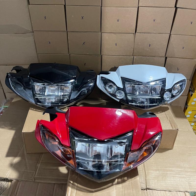 Pha choá đầu đèn 2 tầng Sirius 50 110 kèm ốp +bợ thắng đĩa đủ màu kèm chân H4 đã làm sẵn phụ kiện xe máy phụ tùng Xi Nhan chóa sihelo