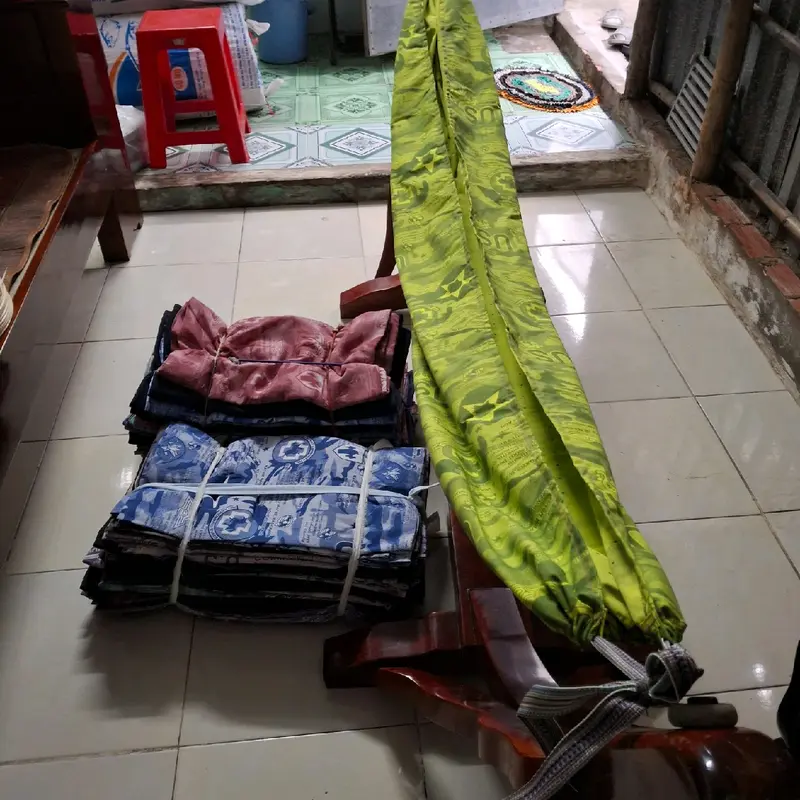 combo 3 cái võng rằn ri thoáng mát (  kèm 5m dây ) 2