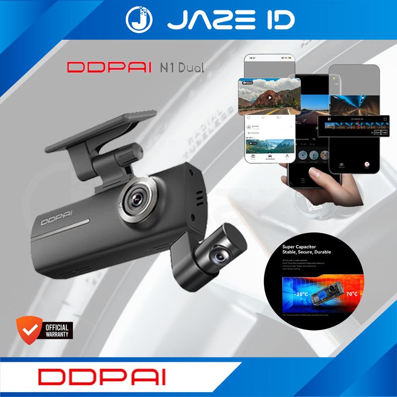 DDPAI N1 Dual Dash Cam 2K Car DVR Mobil Wifi Kamera Camera Rekam 1