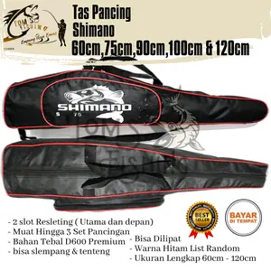 Tas Pancing Shimano 60cm -120cm Selempang & Tenteng (Bahan Tebal) Murah Berkualitas - Toms Fishing