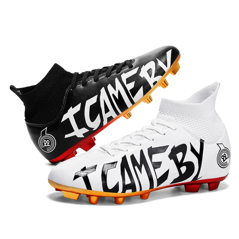2024 High Quality Football Boots Electroplated Sole Artificial Grass Anti Slip Breathable Soccer Shoes For Men