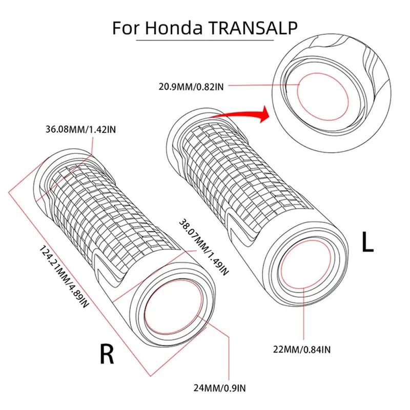 Tay Cầm Tay Lái Xe Máy, Dành Cho Honda Vario125 Vario150 Vario160 Vario 125 150 160, Phụ Kiện Xe Máy, Tay Cầm Tay CNC 7 / 8 "22Mm, Tay Cầm Tay Cầm Cao Su, Tay Cầm Phụ Tùng 2