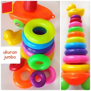 Mainan edukasi Ring donat 10 susun Anak Plastik