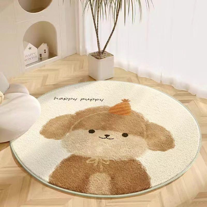 Product Introduction of Autumn and Winter Cartoon Children's Room round Carpet Living Room Bedside Stain-Resistant Cashmere Carpet Home Mat 16