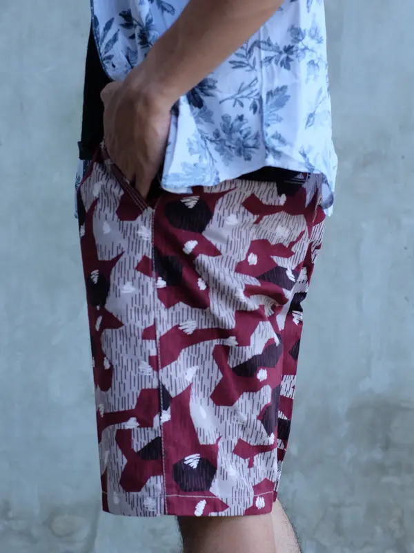 Celana Pendek Pria Chino Motif Amico Shorts Katun 6