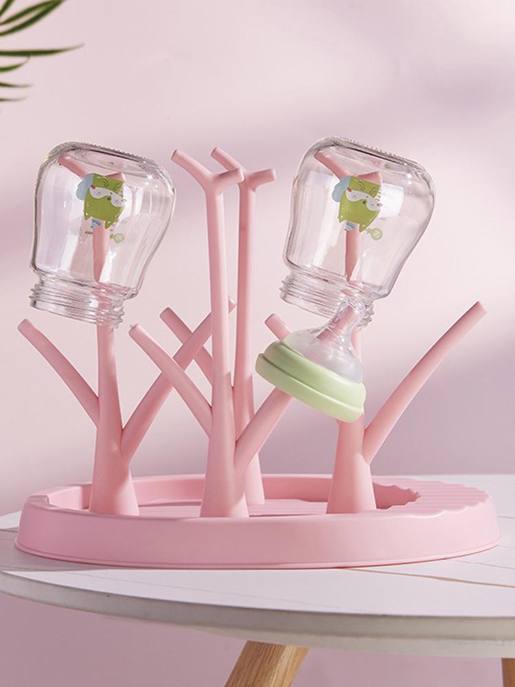 Product Introduction of Baby Bottle Dryer Tree Bottle Dryer Rack with Tree Shape Design Stable Baby Bottle Holder with Non-Slip Base and Storage for Travel 17
