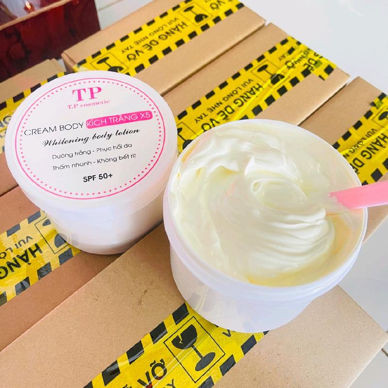 tặng tắm trắng 500g KEM BODY KÍCH TRẮNG MẠNH X5 CAO CẤP