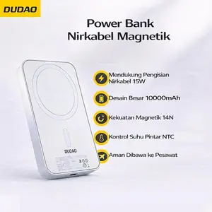 DUDAO K26 PowerBank Magnetic Magsafe Wireless Charging 10000mAh 15W Fast Charging Type C PD For iPhone Samsung