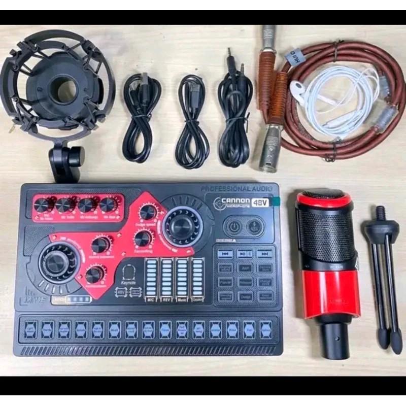  Bộ mic livestream Takstar K320 và sound card X5 kèm tai nghe,kẹp mic,kẹp điện thoại ASIO 