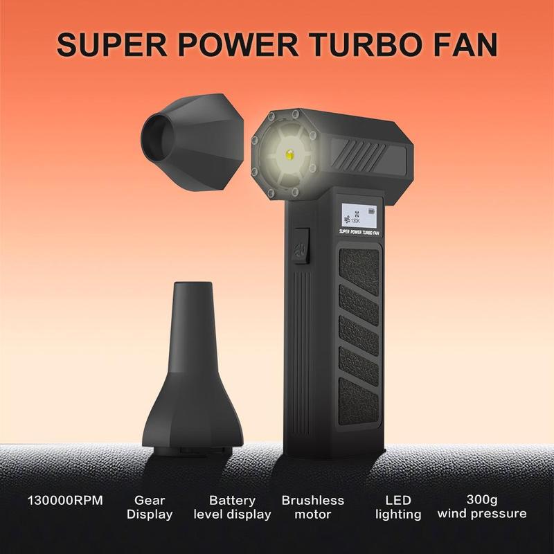 Product Introduction of 130000 RPM 4 Gears Adjustable Type-C Charging Car Blowing Snow Portable Cleaning Blower Tool Turbo Jet Fan Electric Air Duster 5