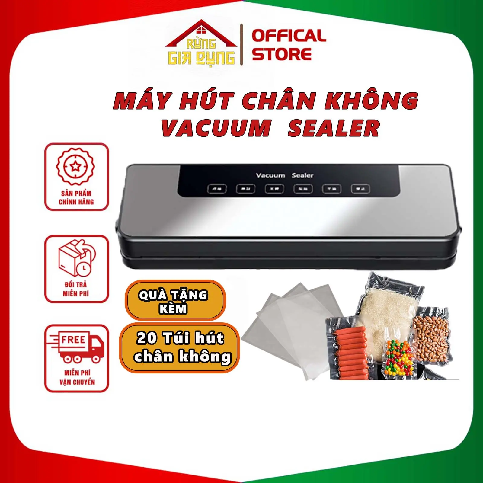 Máy Hút Chân Không Tiện Dụng Vacuum Sealer máy hút công suất lớn