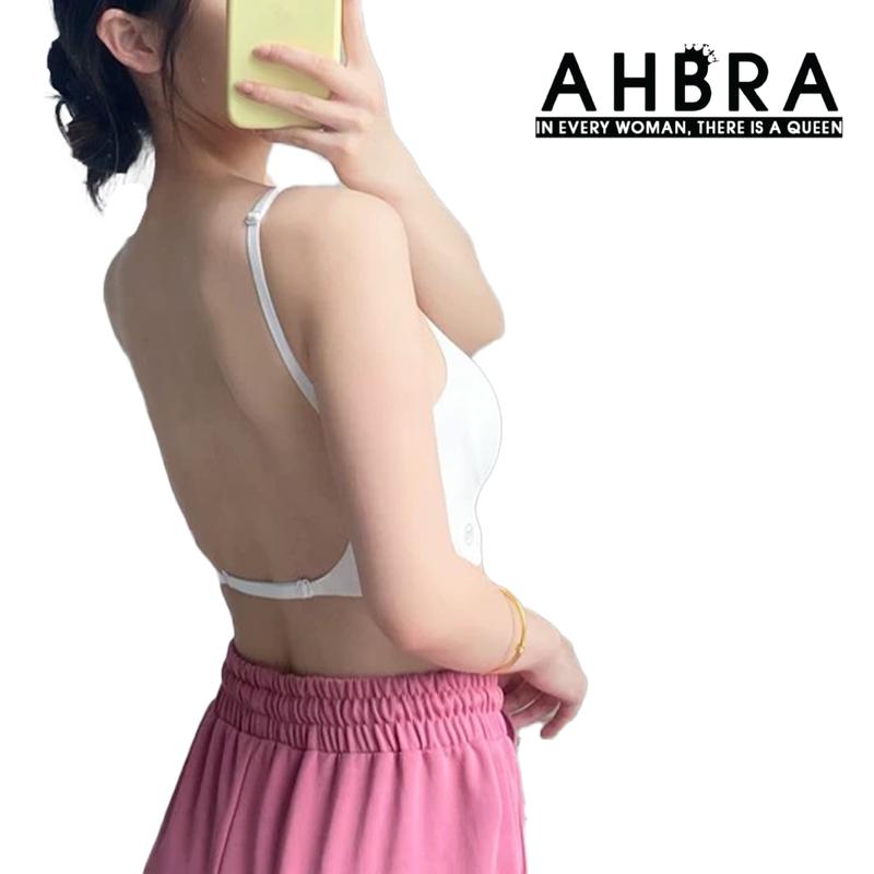 Áo Ngực Hở Lưng Nâng Ngực Nhẹ AHBRA SA09 Mặc Trong Áo, Váy, Yếm Hở Lưng, Trễ Vai Nữ Kem Women Voi
