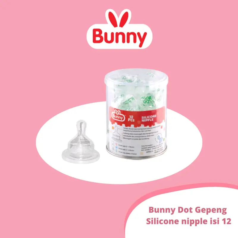 Lusty Bunny Silicone Nipple Reguler Bulat Gepeng Ecer - LustyBunny Dot Botol Susu Bayi S M L XL 6