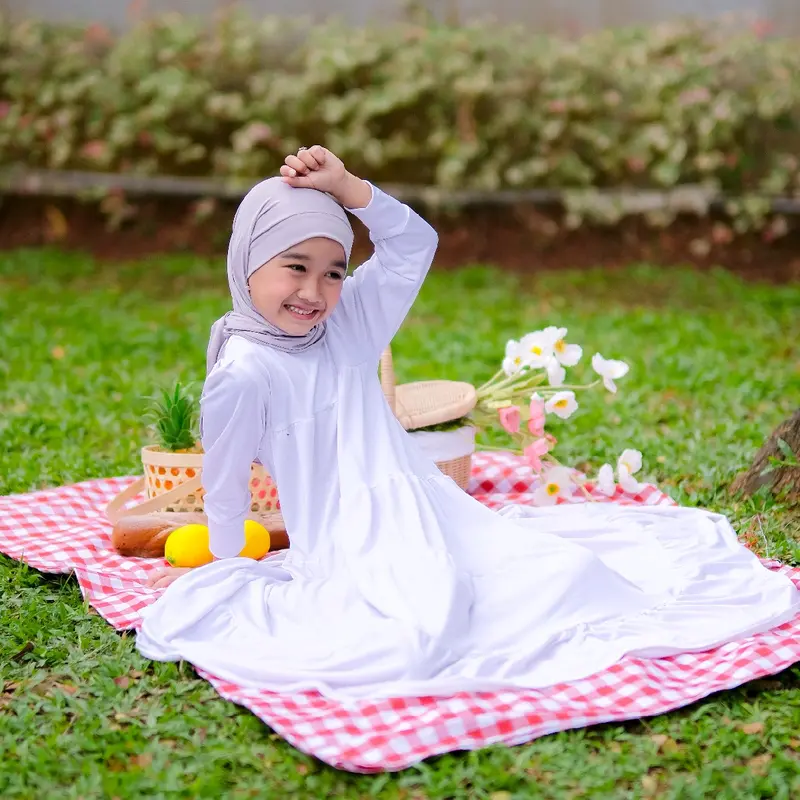 pashmina malay jersey premium anak usia 1-10 Tahun Muslim Jilbab Kerudung Instan Kerudung Instan Bayi 4