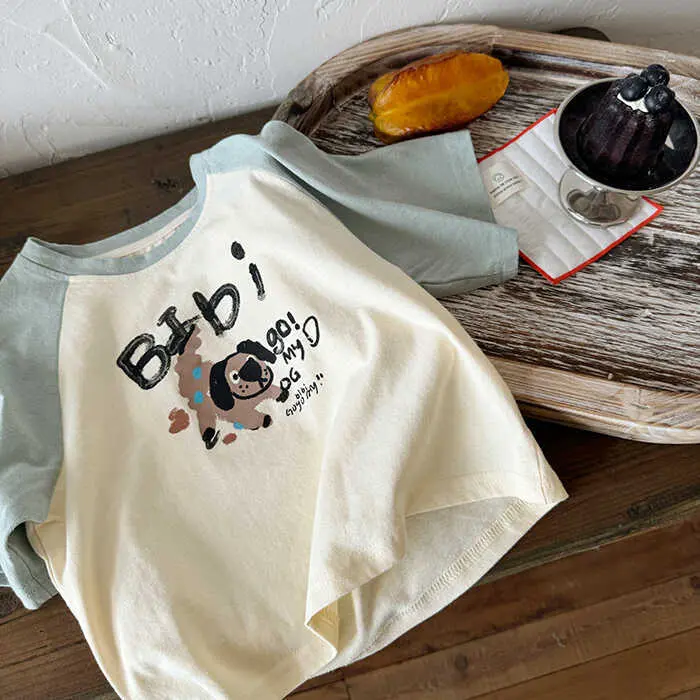 Áo Thun Raglan Hoạt Hình, Cho Bé Trai, ngắn Tay, Mỏng Và Thường Ngày, Quần Đùi Trẻ Em, Dáng Rộng, Thích Hợp Cho Thể Thao, Bộ Đồ Hai Mảnh, Thời Trang 5