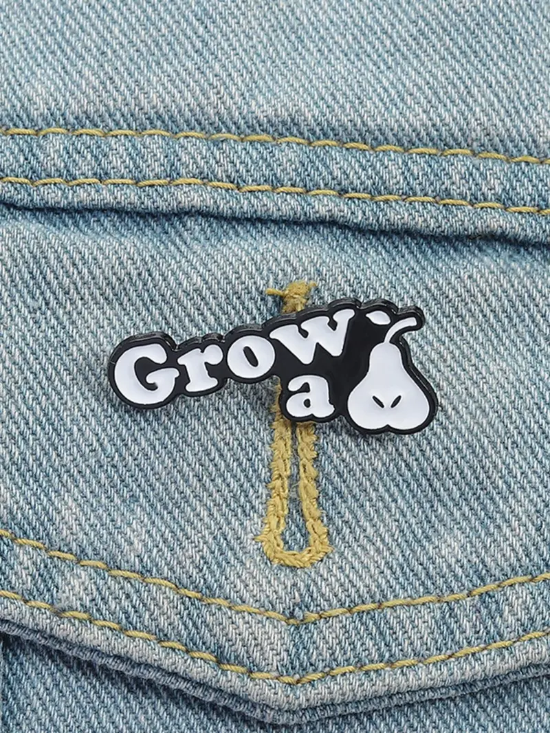 Product Introduction of Grow A Pair Of Balls Enamel Pin, Cute Funny Brooch, Fashion Accessories for Women & Men, Trendy All-match & Exquisite Brooch for Birthday Gift 0