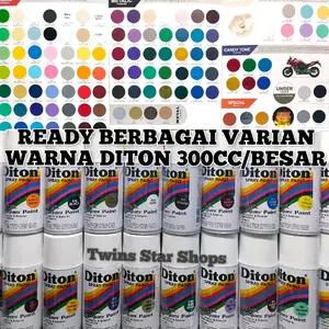 Diton Pilok Pilox Cat Semprot Ready Berbagai Warna Black Doff Dop Hitam Metalic Metalik White Putih Clear Pernis Maron Merah Silver Gold Titanium Bronze Green Blue Candy Red Candi Blue Primer Grey Epoxy Mutiara Putih 300cc Spray Paint