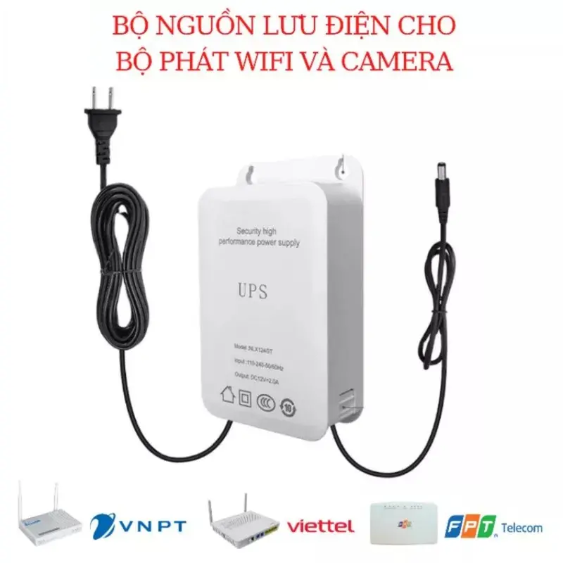 Pin dự phòng wifi  UPS 12V dung lượng 7800mAh, lưu điện camera, wifi, loại tốt 6