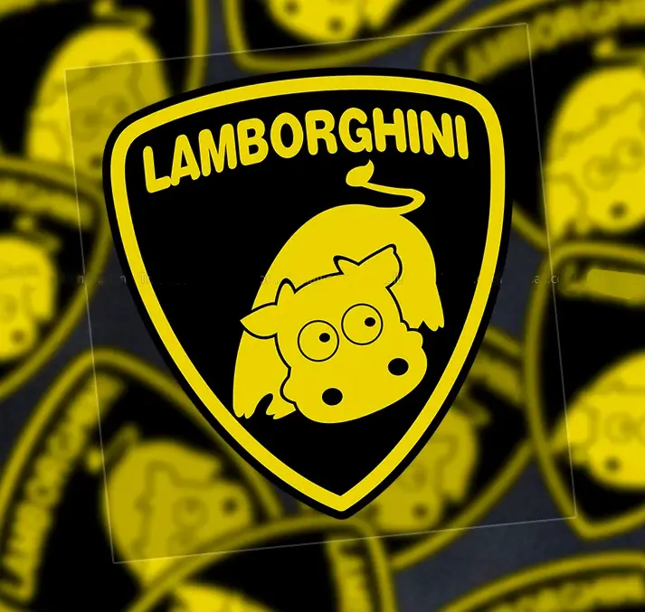 Tem dán xe đạp điện xe máy ô tô  cao cấp ngộ nghĩnh lambo và fera chống nước chống bay màu in UV siêu nét 0