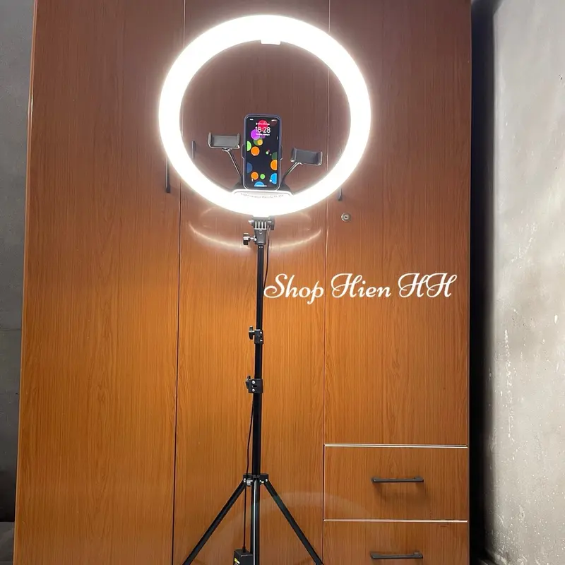 RL-18  [ Bảo Hành 6 tháng ] đèn spa, phun xăm, 45cm Rl-18 , nối mi, nặn mụn, hàng chính hãng. Đã gồm chân 2m1 đèn siêusáng Selfie Phụ Kiện đènngủ nấm Phone Giá Đỡ Điện Thoại 0