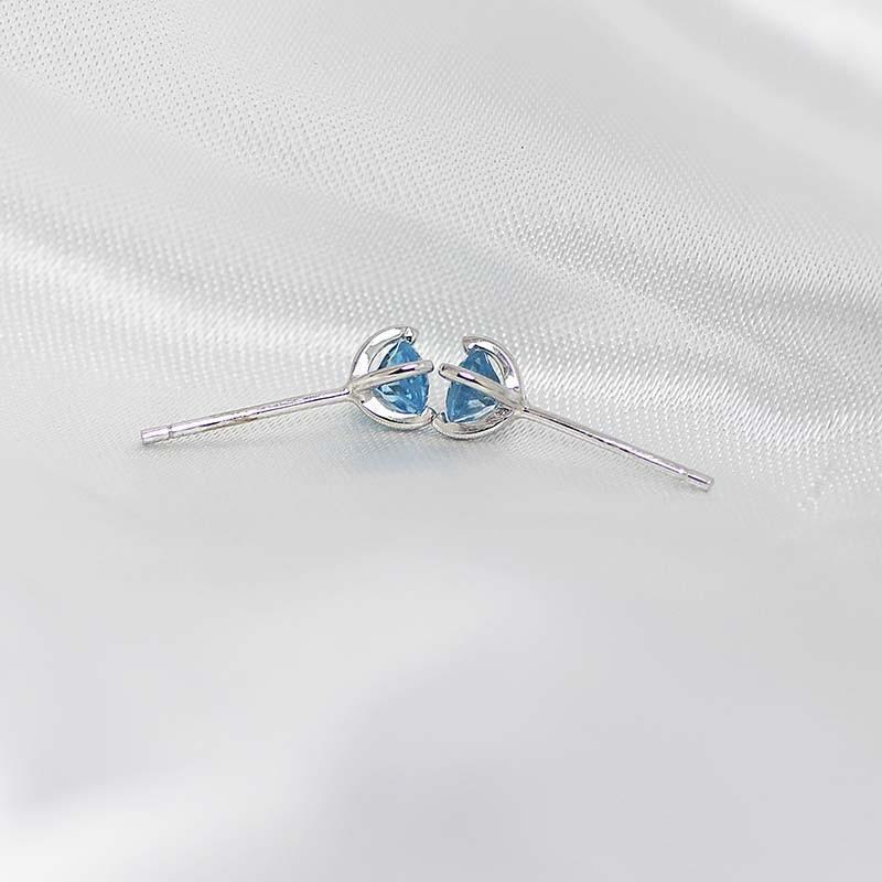 Product Introduction of Bông Tai Đinh tán Topaz, Màu Xanh Pha Lê Tự Nhiên, Khuyên Bông Khuyên Tai Đinh Tán Mini, Siêu Nhỏ, Bạc Sterling, Thích Hợp Cho Học Sinh, Hoa Tai Cá Tính Dễ Phối Đồ 9
