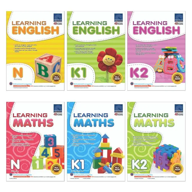 100% Quality Learning English / Maths Series For Nursery And PreSchool | Topical | PreSchool Assessment Books  SAP