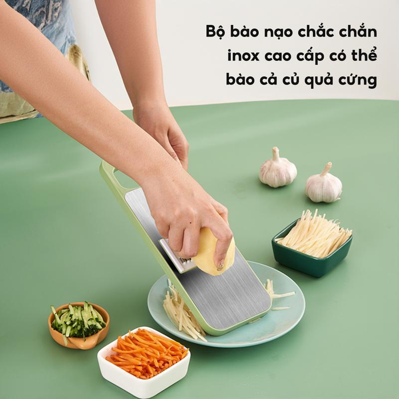 Product Introduction of Bộ Dụng Cụ Nạo Rau Củ Quả Đa Năng 6 Lưỡi Dao INOX 304 JYoohome Đồ Bào Rau Củ Đa Năng Thái Lát Cụ Bào Sợi 5
