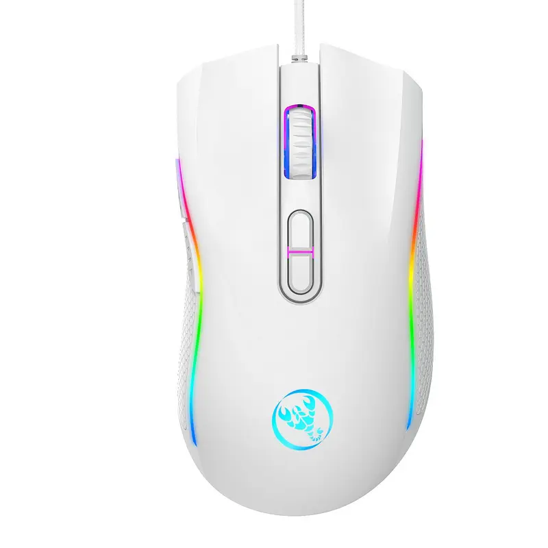 HXSJ-A869 Wired Gaming Mouse, 3200DPI Optical Sensor Mouse, Ergonomic Right Hand Gamer Mouse, Gaming Accessories for Home Office 0