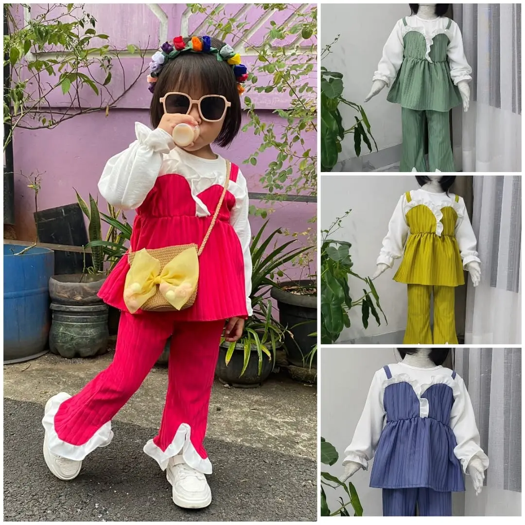 Setelan Anak Starla Knitt Hornet Usia 1-12 Tahun