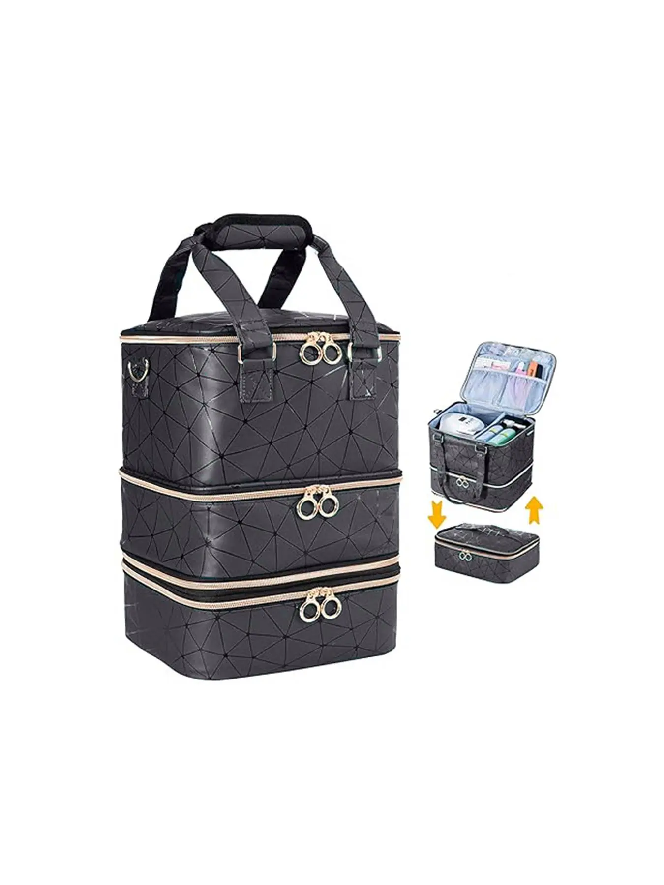 Nail Polish Storage Bag, Large Capacity Nail Art Tool Organizer, Traveling Essentials, Zipper Makeup Bag, Versatile Storage Bag for Nail Tech & Nail Art Enthusiast