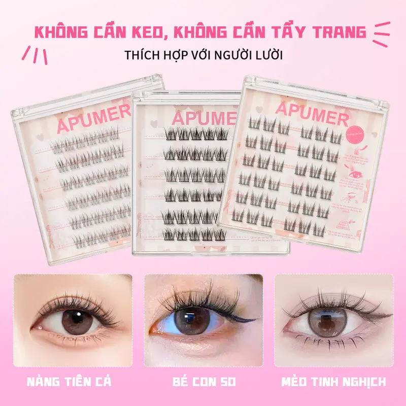 [ĐỘC QUYỀN LIVESTREAM] Mi giả tự nhiên có sẵn keo dùng để nối mi dạng đuôi cá loại A, có thể tái sử dụng nhiều lần 4