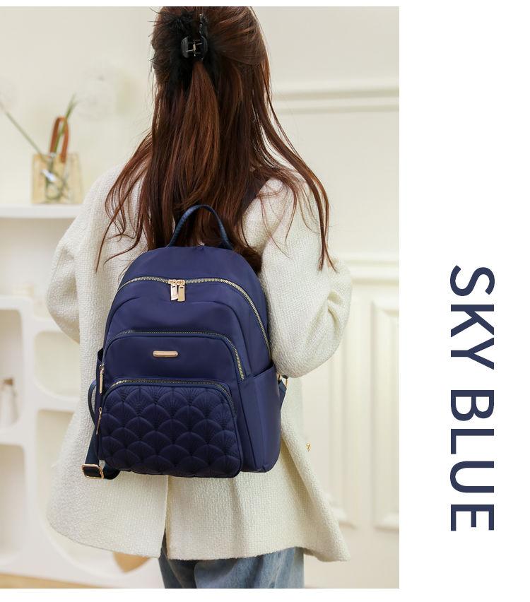 2024 Oxford Cloth Nylon Travel Trip Backpack Women's Casual Fashion Canvas Student Schoolbag Mother Bag Women_voghion.com