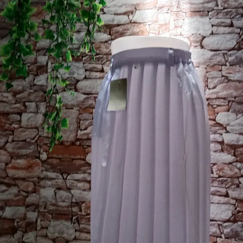 rok rempel panjang putih Amel seragam sekolah SD kain high twiss dan katun drll Fashion Polos 4