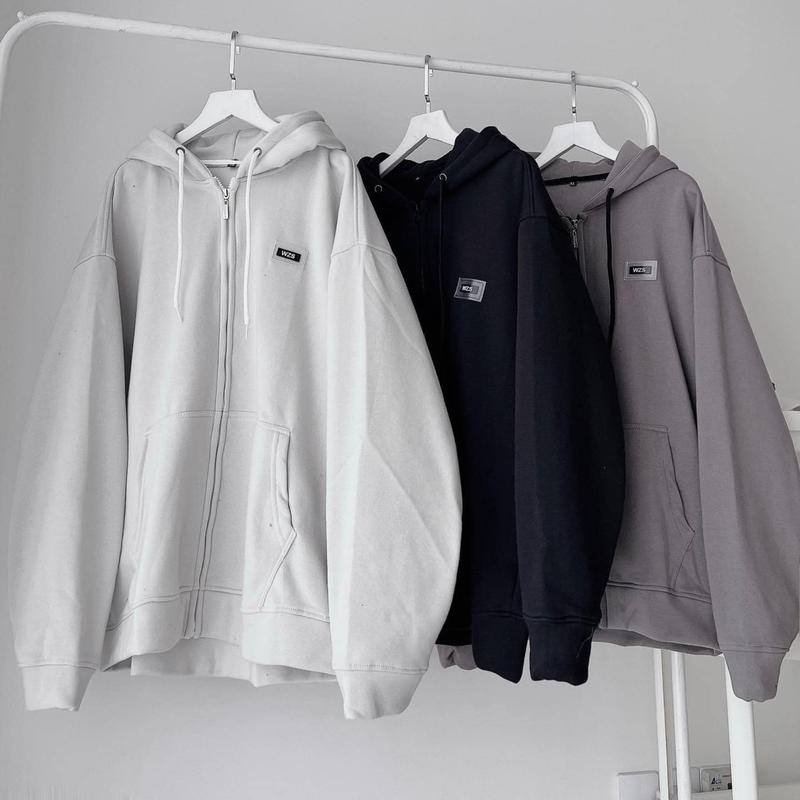 Áo Khoác Women Jacket Nỉ Kéo Khóa Tag Nhựa WZS Nam Nữ Top bán chạy - BingBing