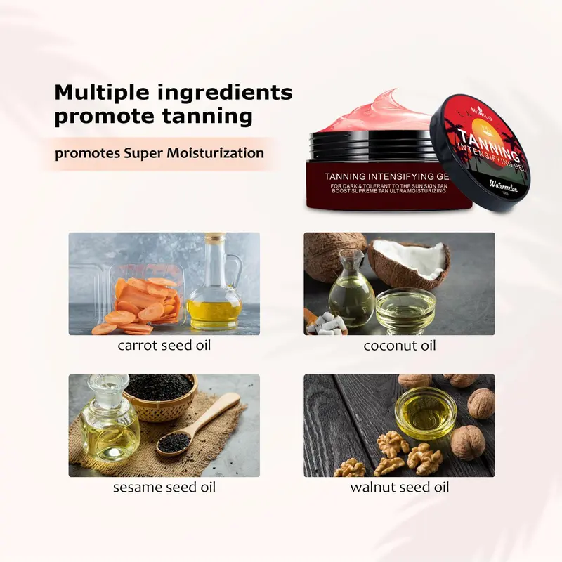 Natural Tanning Cream, Moisturizing Body Tanning Intensifying Cream, Hydrating Body Care Products for Women and Men, Skin Care Product for Daily Use 2