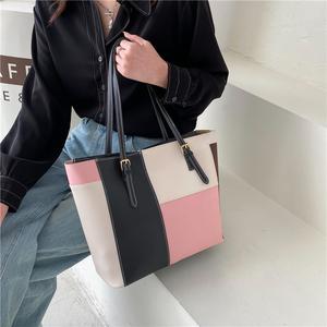 Beg Wanita, Jahitan Fesyen, Warna Pastel, Gaya Barat Baru, Permukaan Lembut Pu, Beg Bahu Kasual, Reka Bentuk Mudah, untuk Wanita Tote Bags