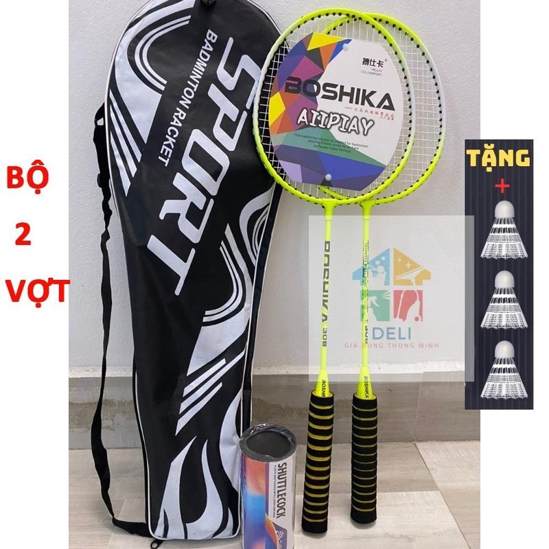  Bộ 2 Chiếc Vợt Cầu Lông Chính Hãng TẶNG Kèm 3 Quả cầu Bao Đựng siêu nhẹ Cán Vợt Có Quấn Cán Sport 