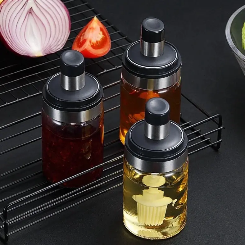 ￼Lọ đựng gia vị kèm thìa, hũ đựng gia vị kèm muỗng, phết dầu mật ong Oron