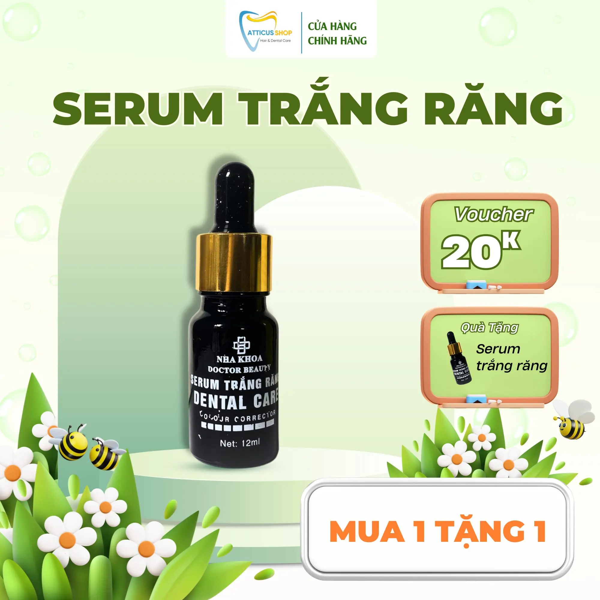 [Quà tặng] Serum Hỗ Trợ Trắng Răng Dental Care - Làm sạch ố vàng, ngắn ngừa mảng bám