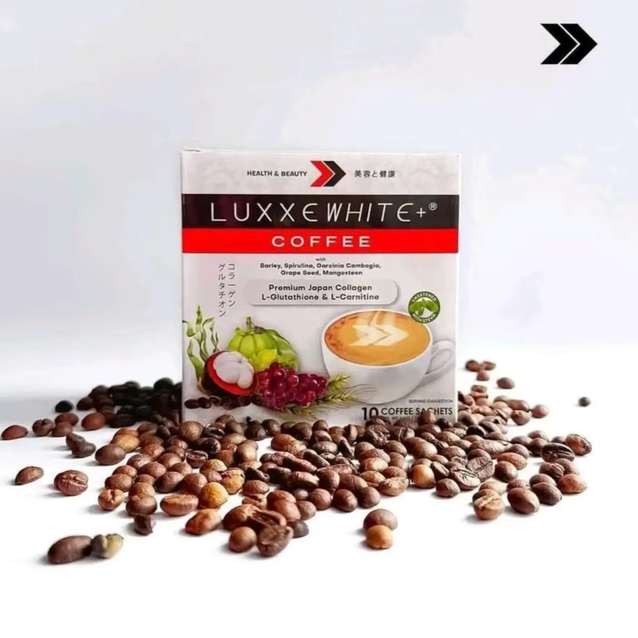 Luxxe White Coffee With Premium Japan Collagen and Glutathione. Barley, Spirulina, Garcinia Cambogia, Grapeseed and Mangosteen. - TikTok Shop Philippines Luxxe White Coffee With Premium Japan Collagen and Glutathione. Barley, Spirulina, Garcinia Cambogia, Grapeseed and Mangosteen. - TikTok Shop Philippines