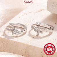 Gambar AGIAO Anting Bintang Empat Sudut Gaya Korea Baru Anting Zircon 5A Mengkilap - Platinum dari A.GIAO.ID Kab. Gresik 5 Tokopedia