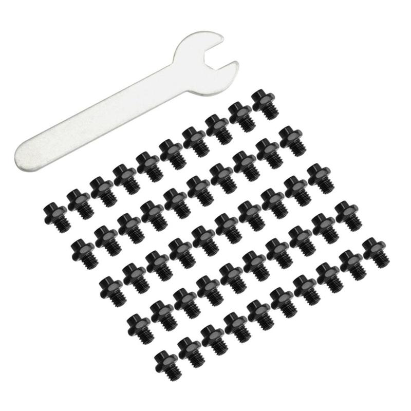 50x Bike Pedal Screws Fixed Studs High Quality Skid-Proof Nail Hexagon Bolts for MTB Road Bike Cycling Parts Accessories 8x6mm 4