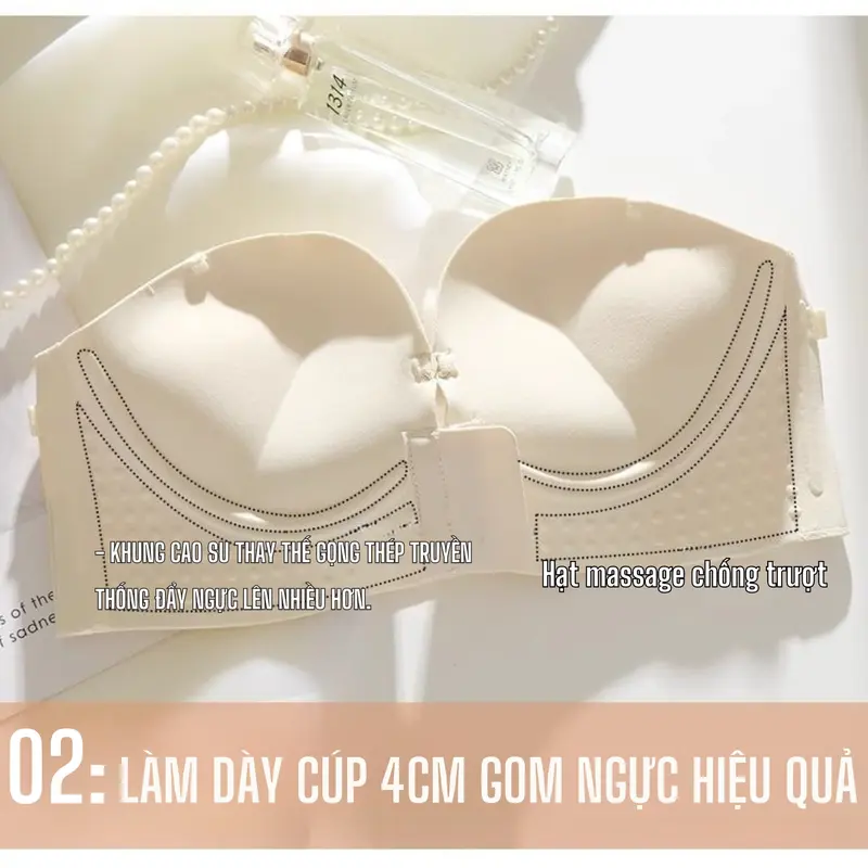 Áo lót không dây cài trước nâng đẩy tạo khe, áo quây nữ nâng V1 bản lưng to che khuyết điểm KING SHOP Women Cup Bra áo ngự c tạo k he áo ngực độn quả tròn A806 5