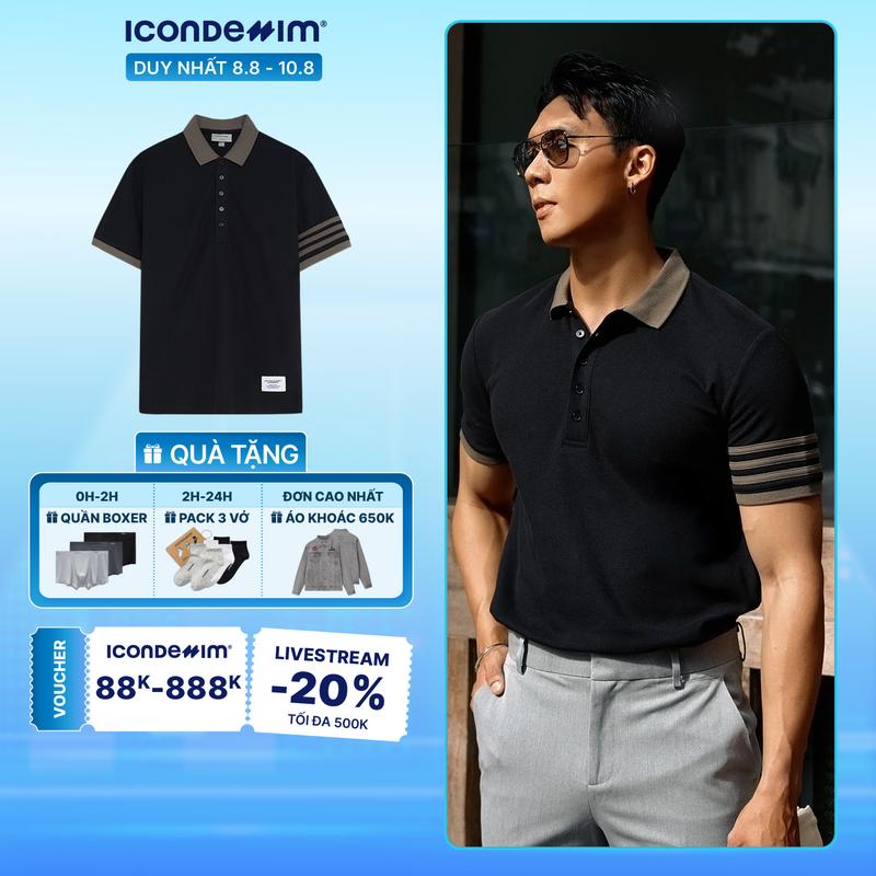 Áo Polo Nam Phối Viền Tay Impressive Prospect Form Regular PLID0145