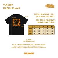 Gambar Hanoon Industries – T-Shirt Kaos Cotton Combed Baju Hitam Black Check Plays - S dari Hanoon Industries Kab. Garut 5 Tokopedia