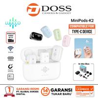 Gambar LUUCCO MiniPods-K2 Wireless Lavalier Microphone MiniPods K2 Wireless Mic (USB C) - Pink dari Doss Bandung Kota Bandung 1 Tokopedia