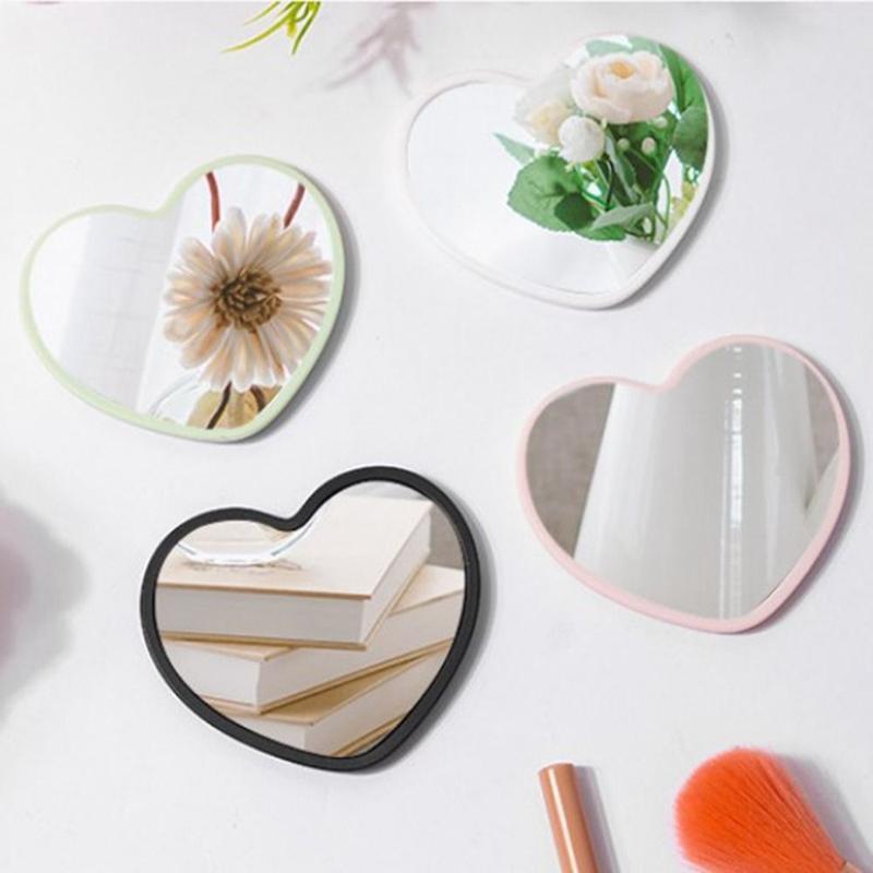 Product Introduction of Simple Single-sided Heart-shaped Mirror Handheld Little Handheld Mirror High-definition Beauty Make-up Mirror Cosmetic 8