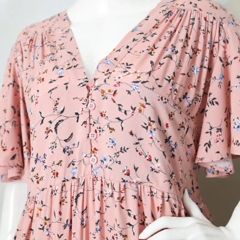 LD 110 PB 125 Daster Lengan Lebar Bumil Busui Friendly Dress Motif Cantik Simple Nyaman 3