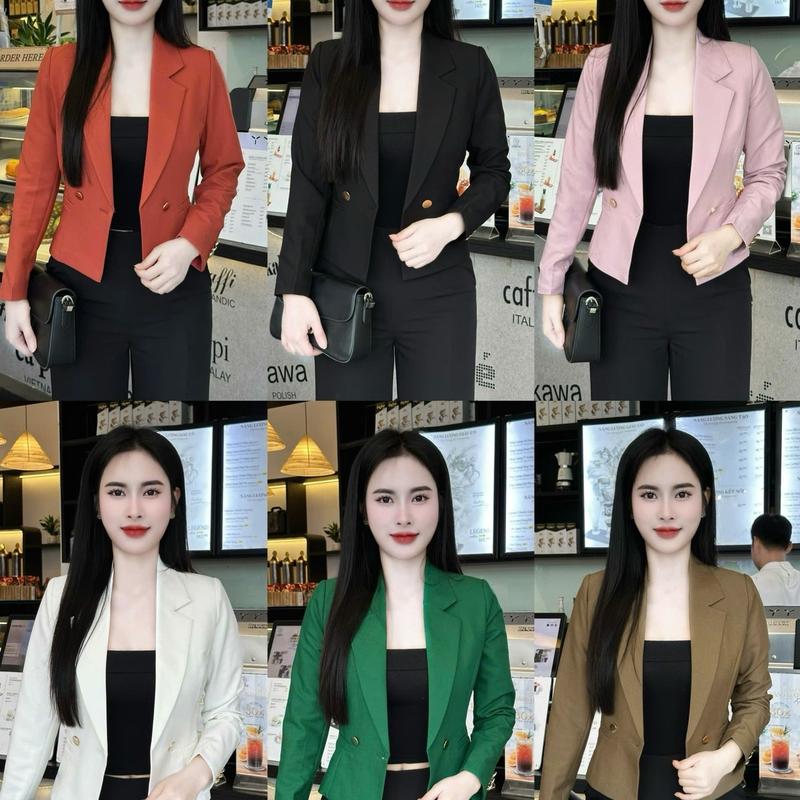 Áo Vest Nữ Lẻ 2 Lớp Dài Tay Dáng Lỡ 443