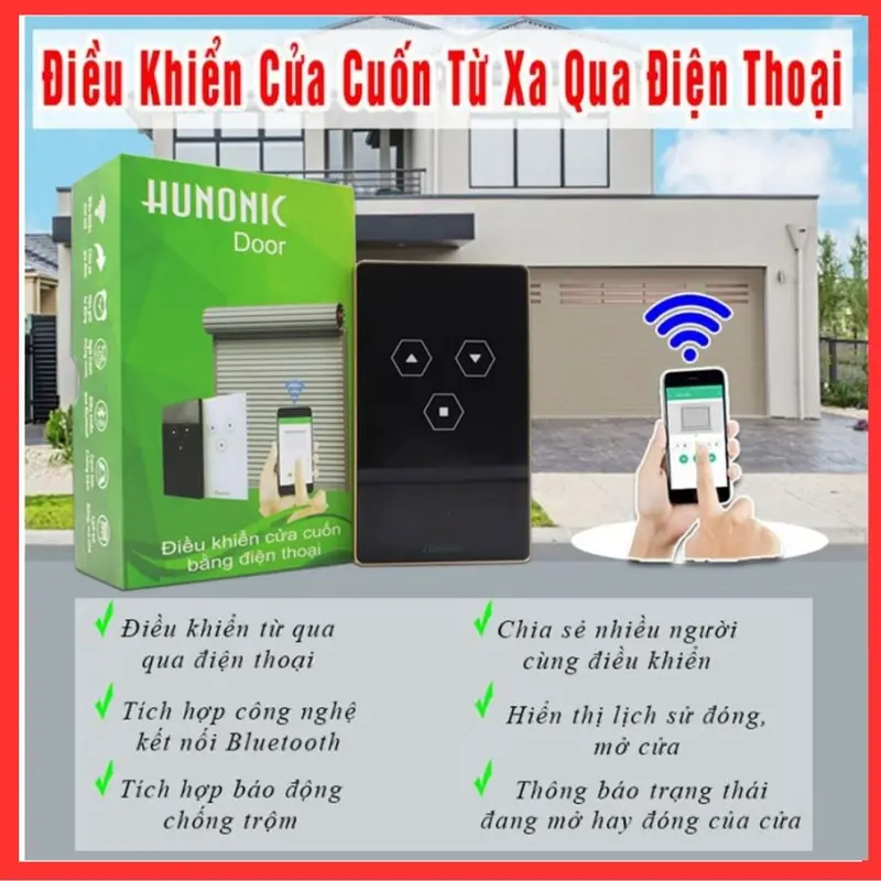 Công tắc cửa cuốn Datic Smart Door kết nối Wifi điều khiển cửa cuốn từ xa qua điện thoại 2